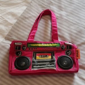 III PARCEL boombox pink bag with speakers and plug